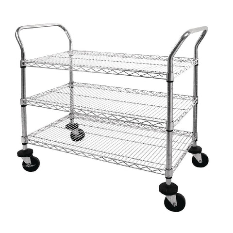 Vogue Chrome 3 Tier Wire Trolley