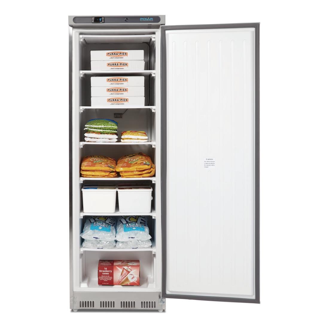 Polar C-Series Upright Freezer Stainless Steel 365Ltr