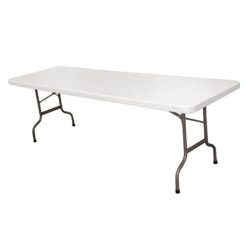 Bolero Centre Folding Table 8ft White