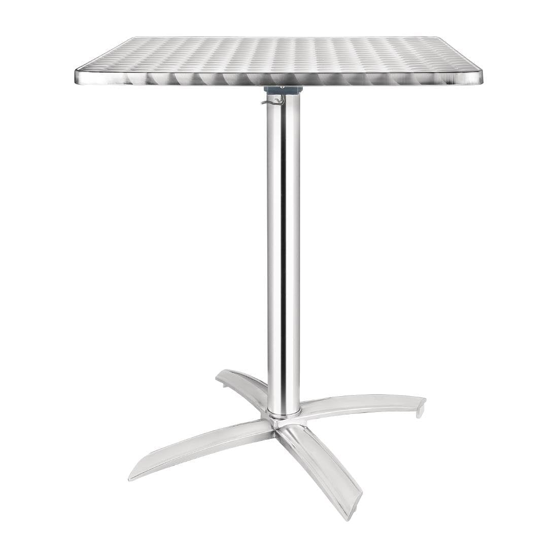 Bolero Square Flip-Top Table Stainless Steel 600mm