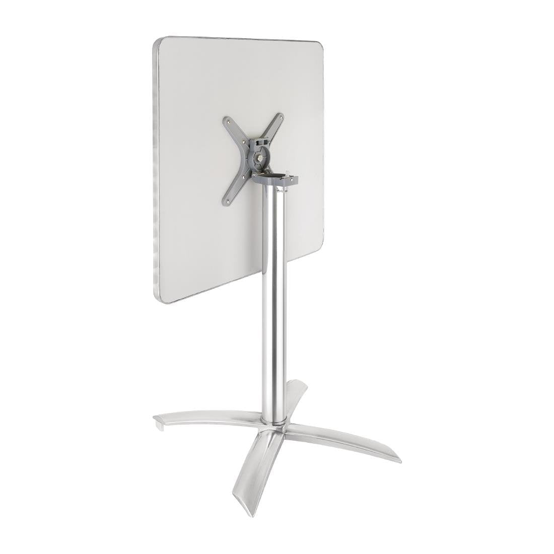 Bolero Square Flip-Top Table Stainless Steel 600mm