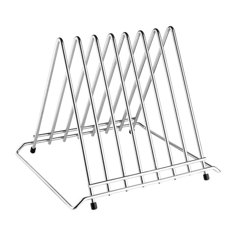 Hygiplas Heavy Duty Chopping Board Rack St/St - 7 Slots