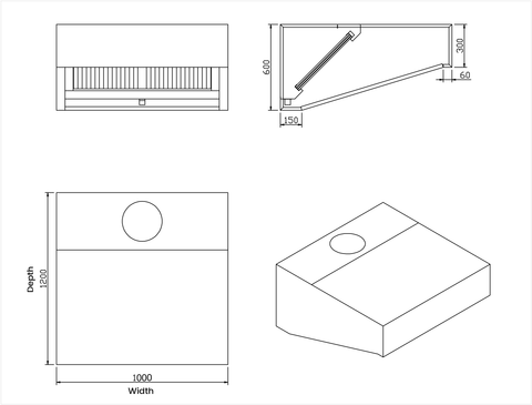 Modular Systems Canopy Range Hood CHOOD1200