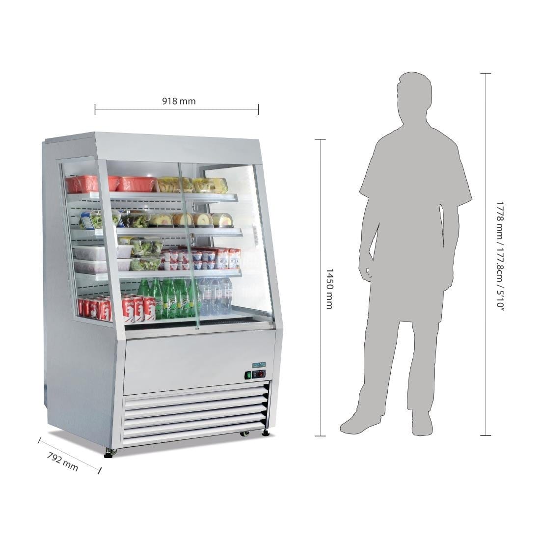 Polar G-Series Multideck Display Fridge 918mm