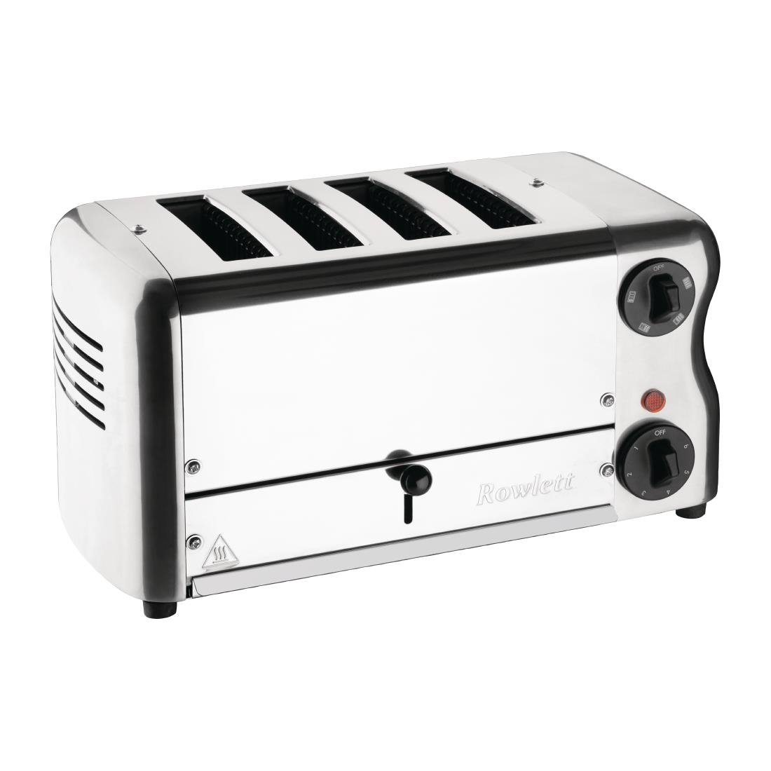 Rowlett Esprit 4 Slot Toaster Chrome with Elements & Sandwich Cage