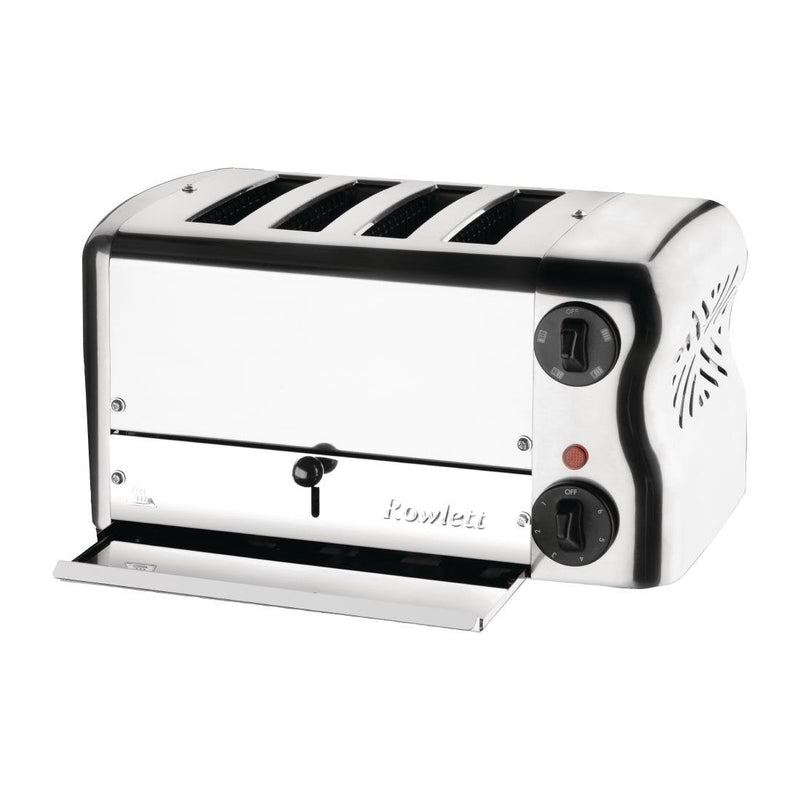 Rowlett Esprit 4 Slot Toaster Chrome with Elements & Sandwich Cage