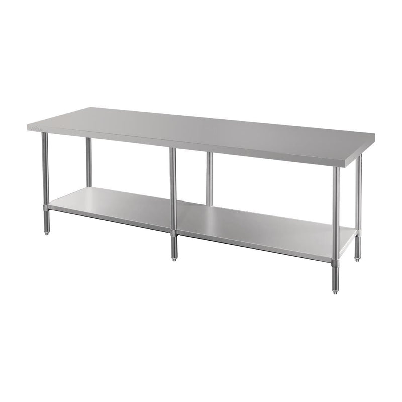 Vogue Premium Stainless Steel Table 2400mm