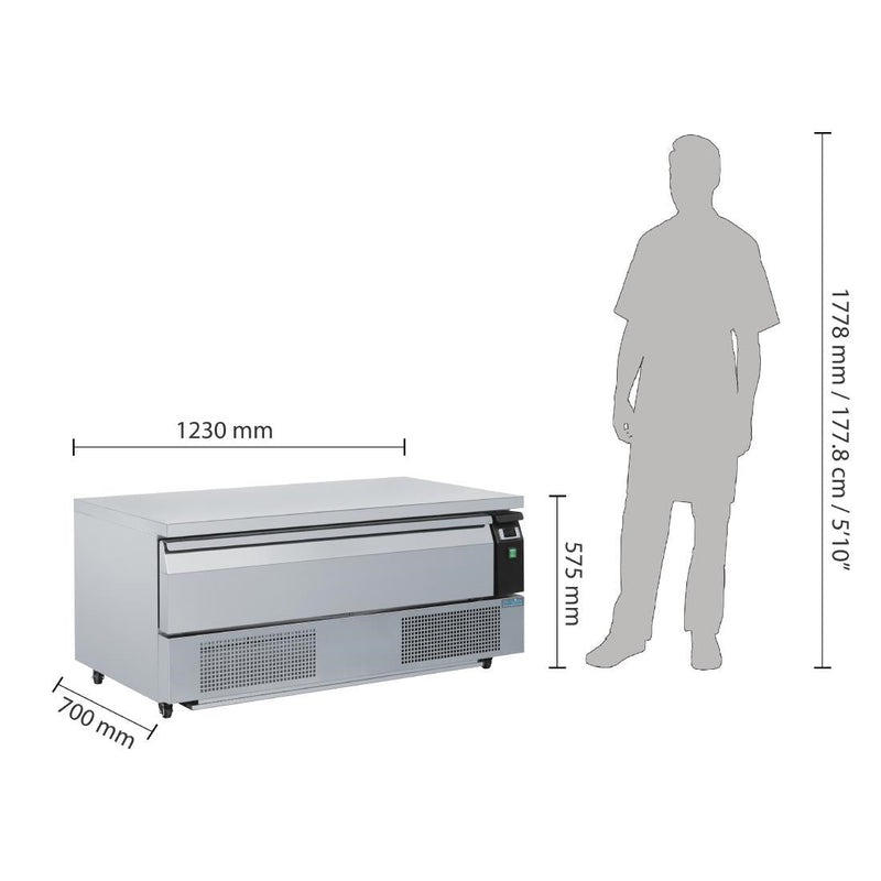 Polar U-Series Single Drawer Counter Fridge Freezer 3xGN