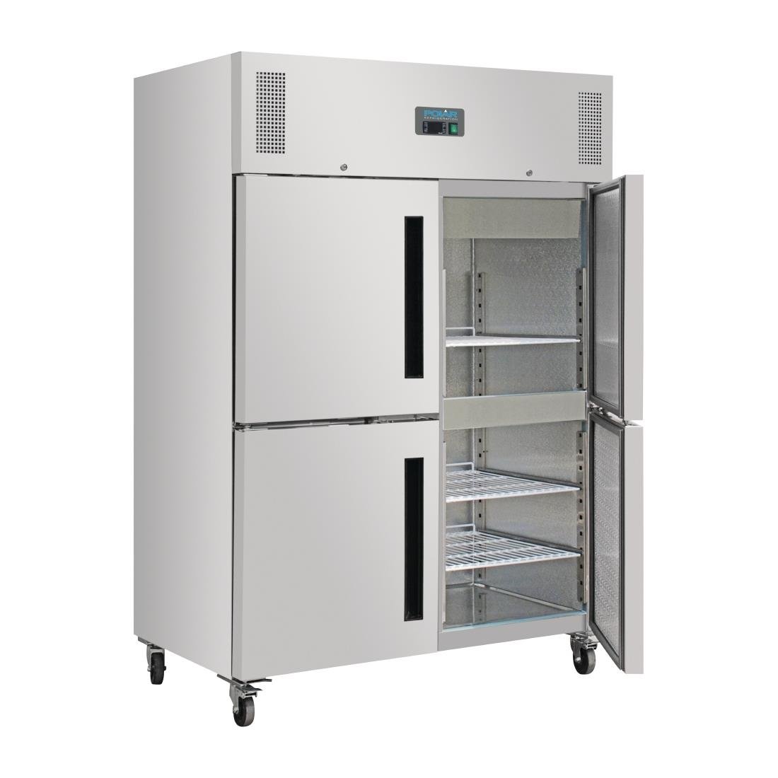 Polar G-Series 2 Stable Door Upright Fridge Stainless Steel