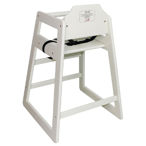 Bolero Wooden High Chair Antique White Finish