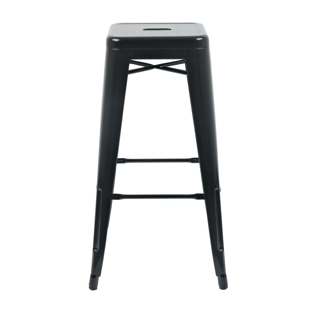 Bolero High Metal Bar Stools Black (Pack of 4)