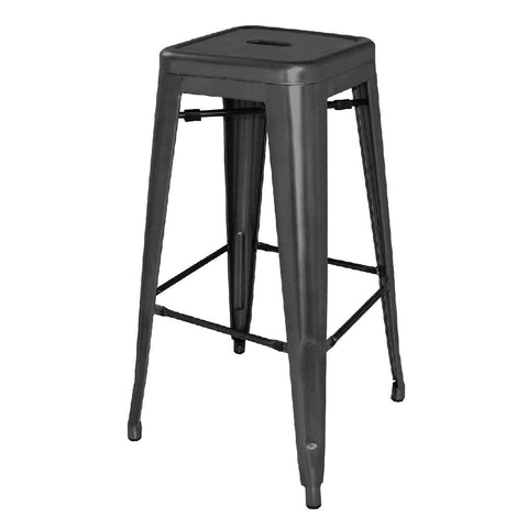 Bolero High Metal Bar Stools Black (Pack of 4)