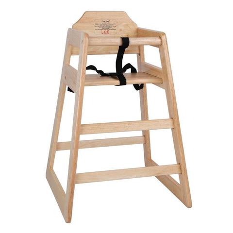 Bolero Wooden High Chair Natural Finish