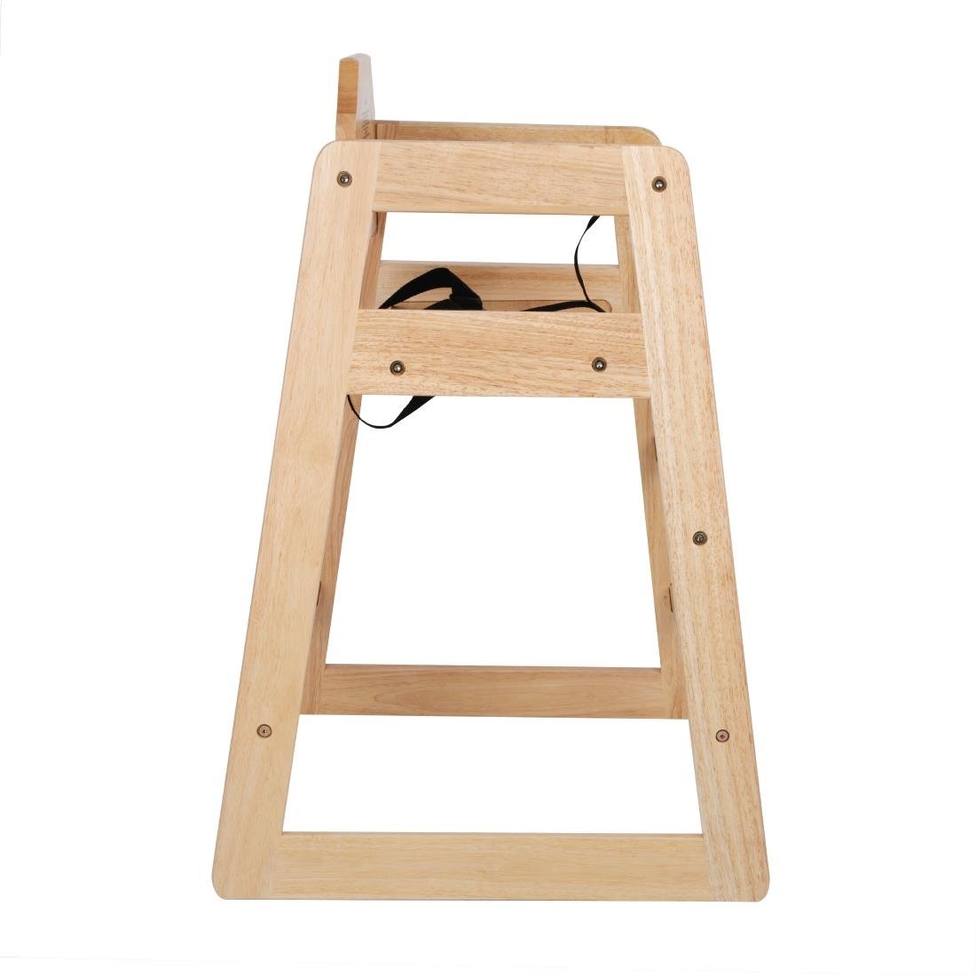 Bolero Wooden High Chair Natural Finish