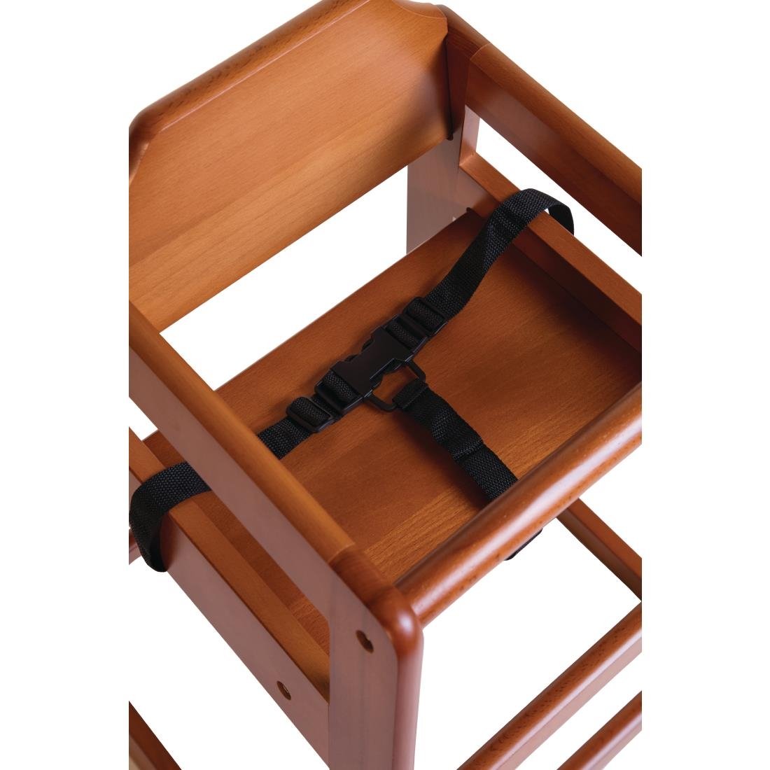 Bolero Wooden High Chair Dark Wood Finish