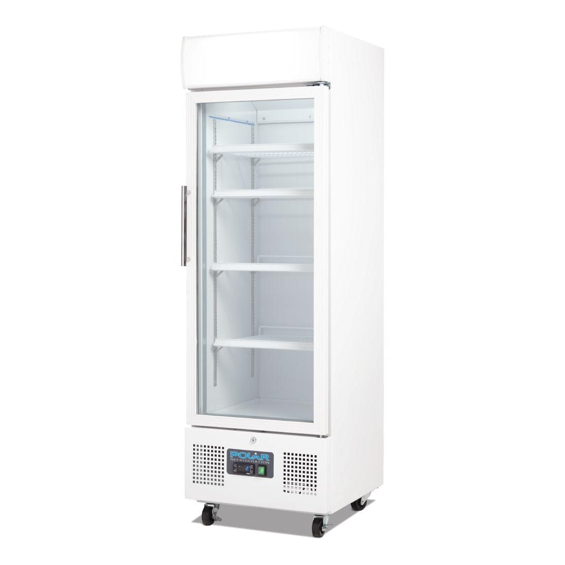 Polar G-Series Upright Display Fridge White 218Ltr