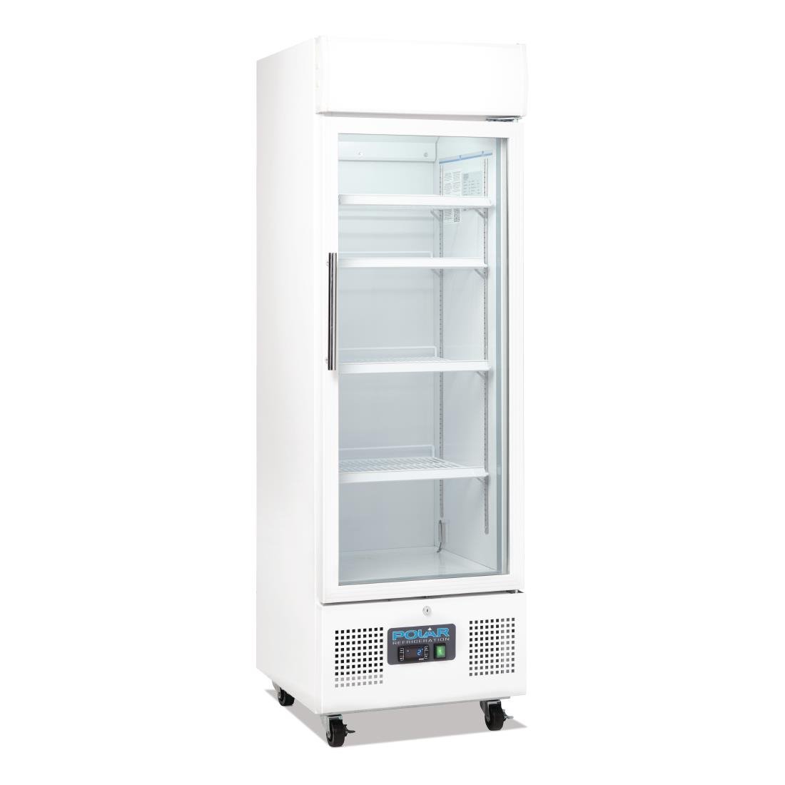 Polar G-Series Upright Display Fridge White 218Ltr