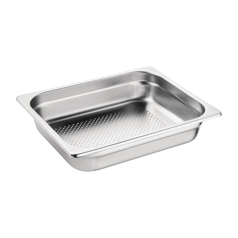 Vogue Stainless Steel Perforated 1/2 Gastronorm Tray 65mm