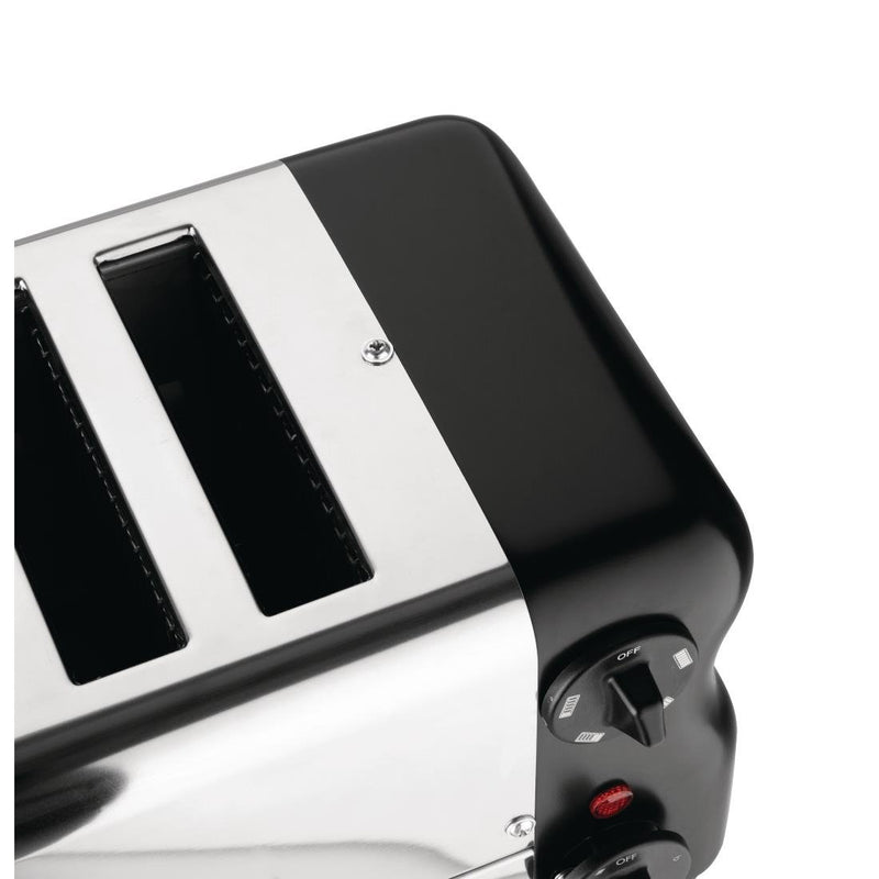 Rowlett Esprit 6 Slot Toaster Jet Black with Elements & Sandwich Cage