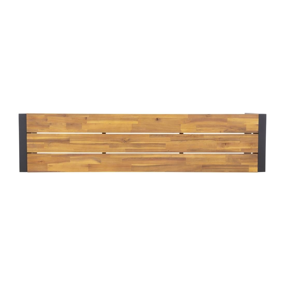 Bolero Acacia Wood and Steel Industrial Benches 1600mm (Pack of 2)