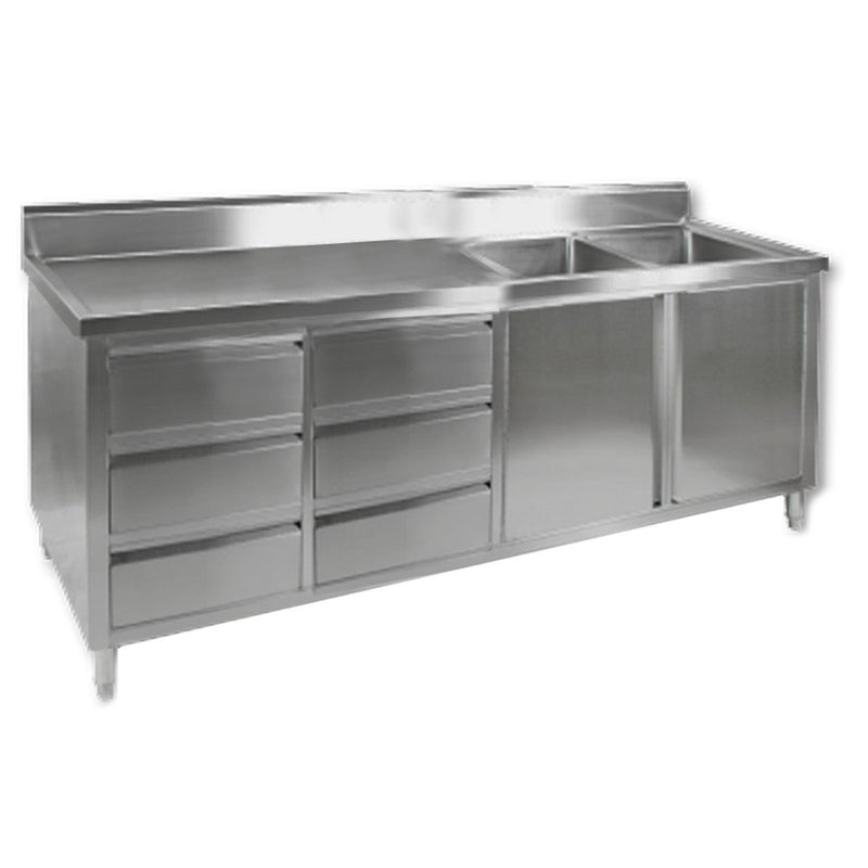 Modular Systems Kitchen Tidy Cabinet With Double Right Sinks