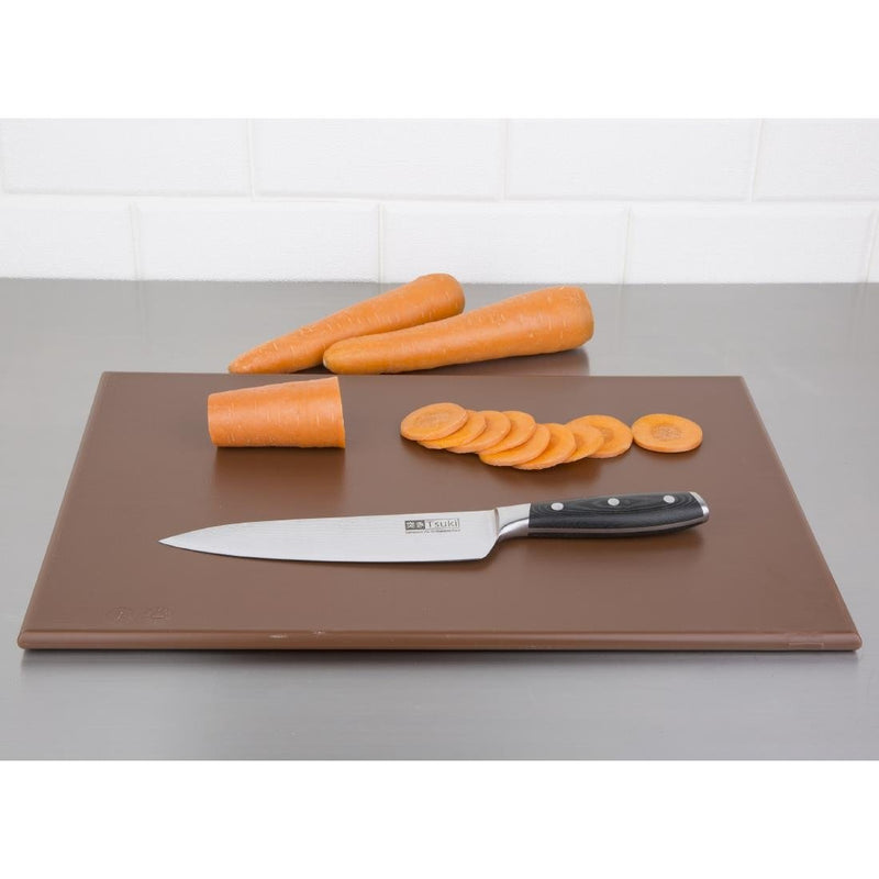 Hygiplas Antibacterial High Density Chopping Board Brown - 455x305x12mm