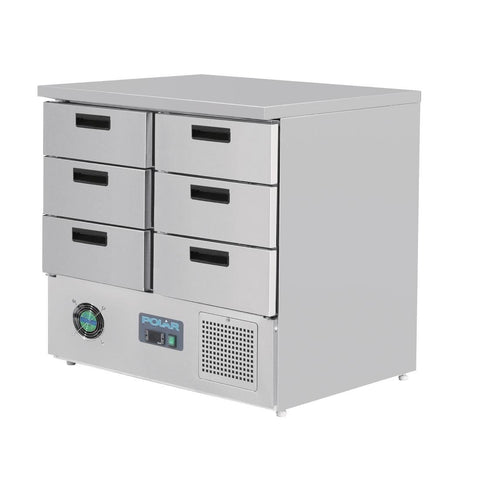 Polar G-Series Refrigerated Counter with 6 Drawers 240Ltr - FA440-A