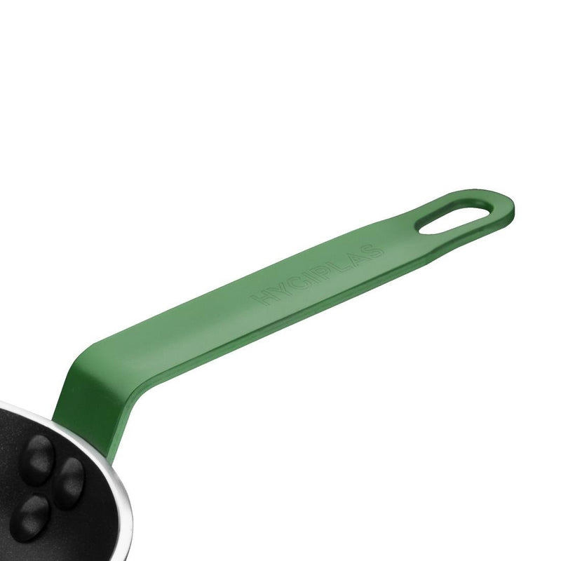 Hygiplas Non Stick Teflon Aluminium Frying Pan with Green Handle 240mm