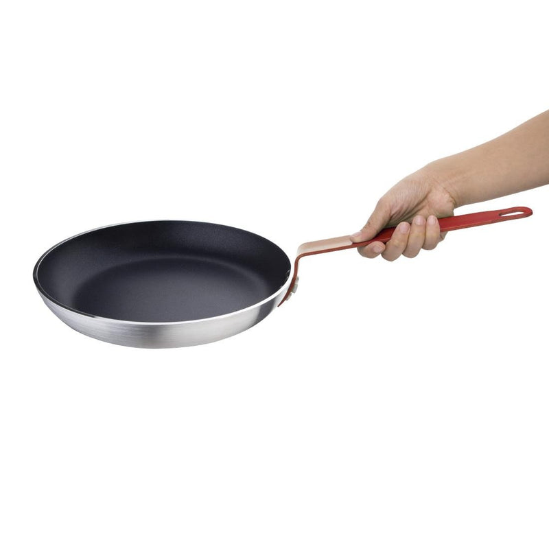 Hygiplas Non Stick Aluminium Frying Pan with Red Handle 280mm