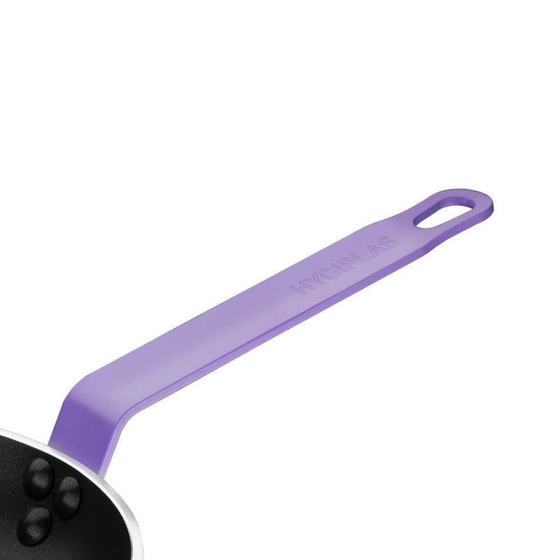 Hygiplas Non Stick Teflon Aluminium Frying Pan with Purple Handle 240mm