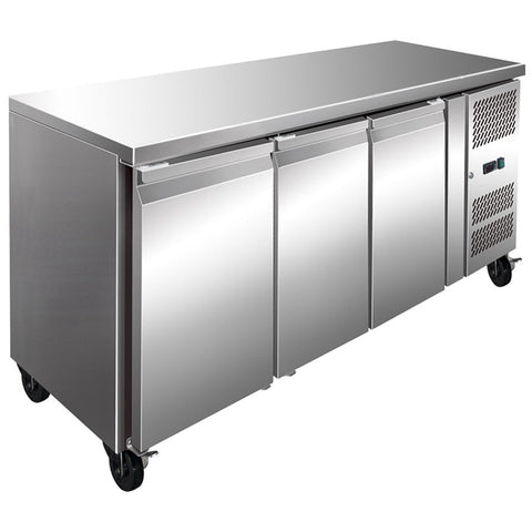 Thermaster S/S Three Door Bench Freezer 386L FE3100BT