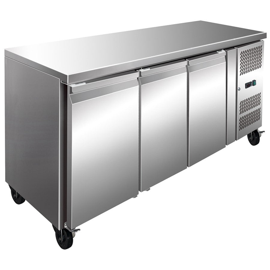 Thermaster S/S Three Door Bench Fridge 386L FE3100TN