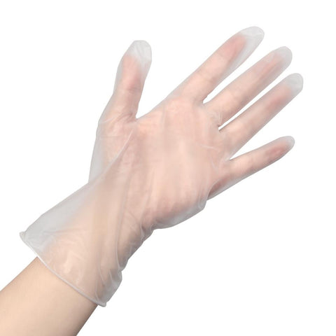 Vogue Powder Free Clear Vinyl Food Prep Gloves S (Pack of 100)