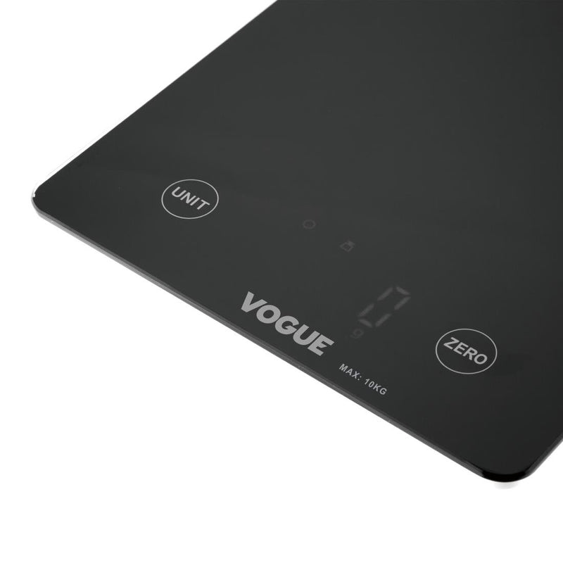 Vogue Digital Black Rectangular Scale 10kg