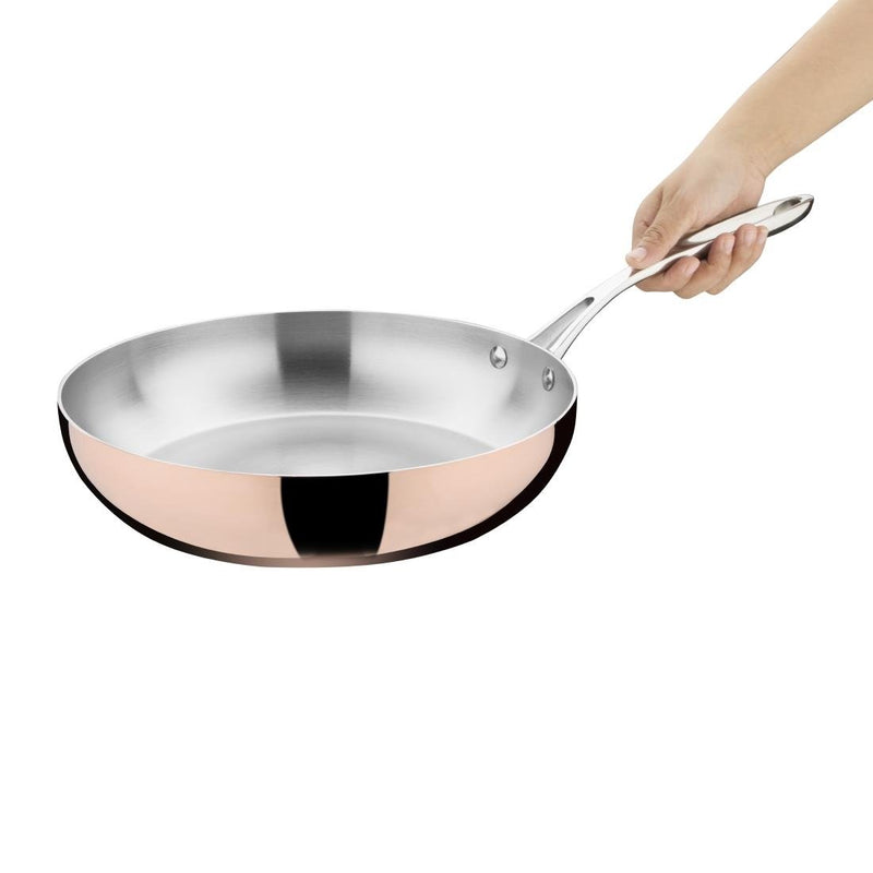 Vogue Induction Tri-Wall Copper Fry Pan - 280x60mm