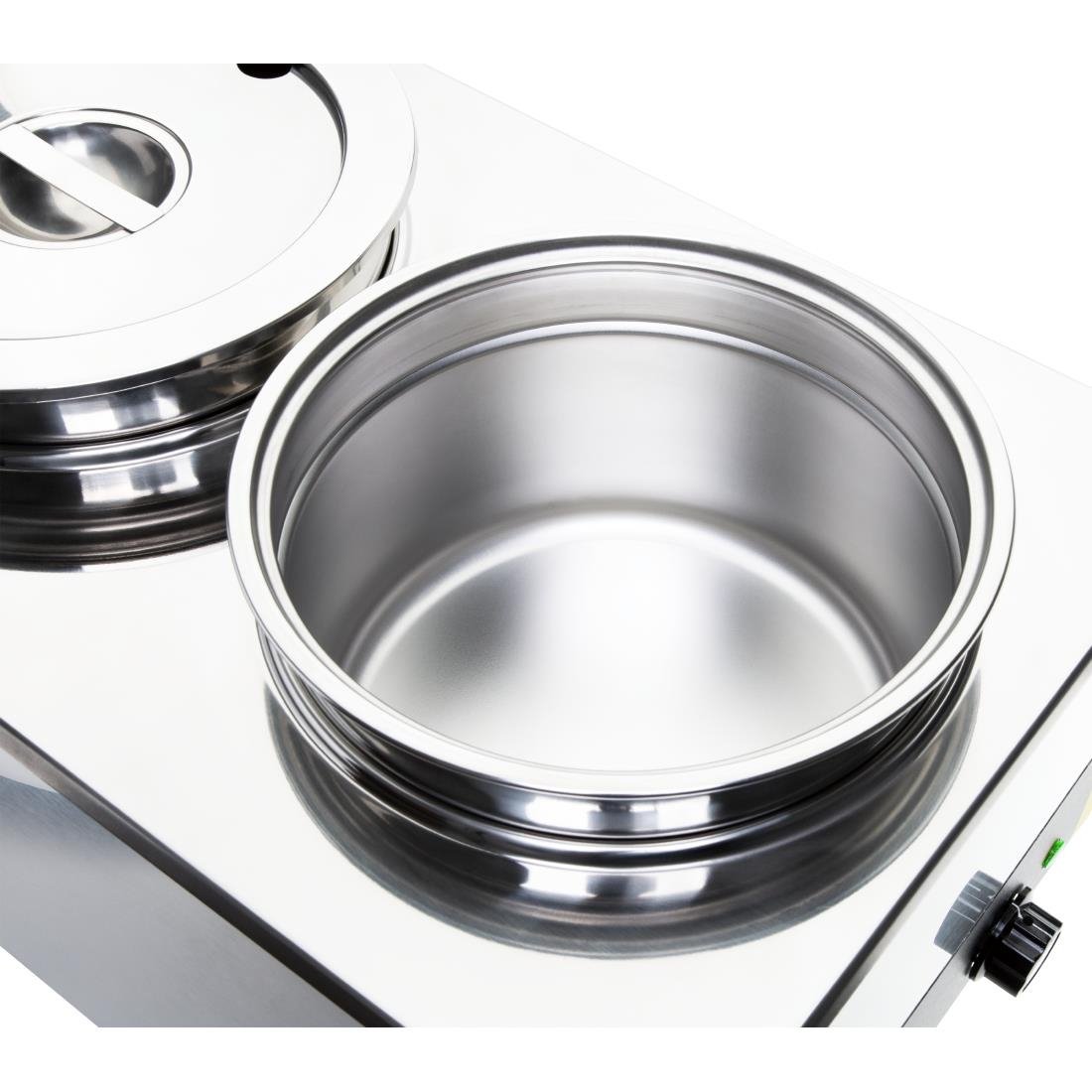 Apuro Bain-Marie with Round Pots 2x 5.2Ltr