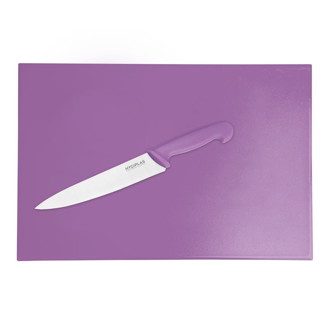 Hygiplas Anti-bacterial High Density Chopping Board Purple - 450x300x10mm