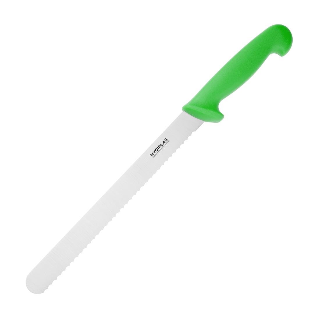 Hygiplas Slicer Serrated Green 255mm