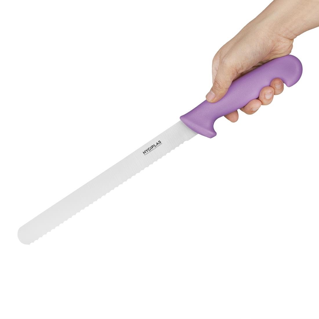 Hygiplas Slicer Serrated Purple 255mm