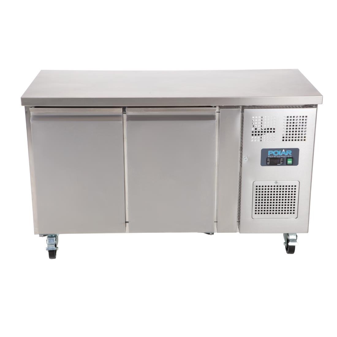 Polar U-Series 2 Door Counter Fridge 228Ltr