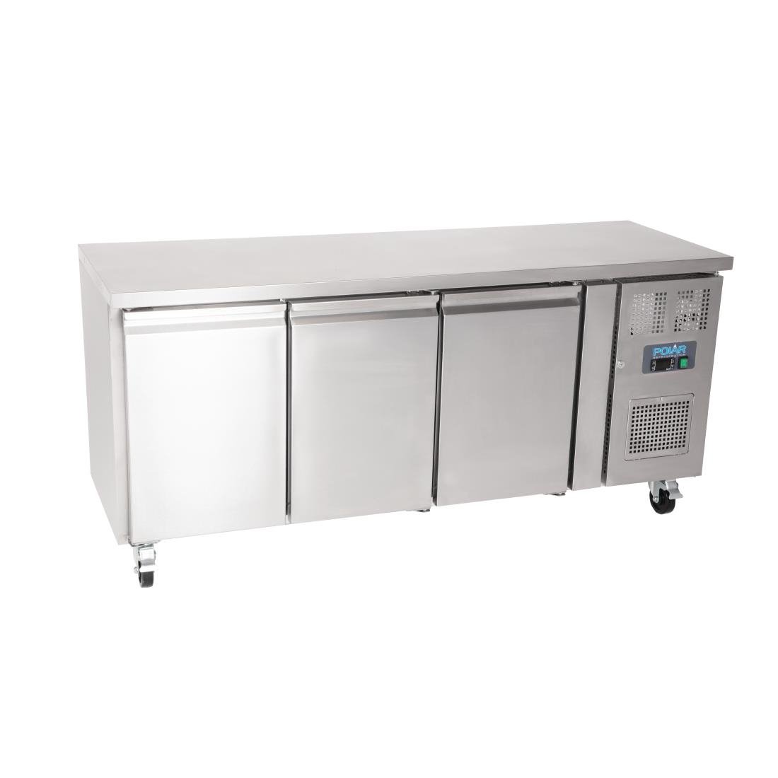 Polar U-Series 3 Door Counter Fridge 339Ltr