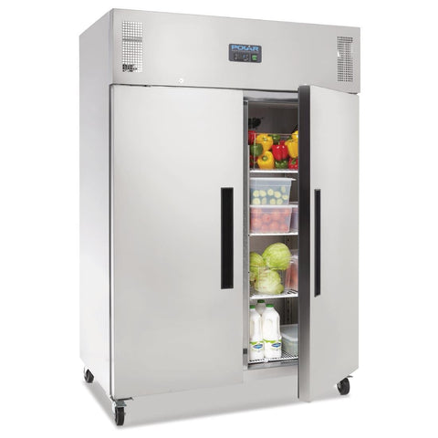 Polar G-Series 2 Door Upright Fridge Stainless Steel 1200Ltr