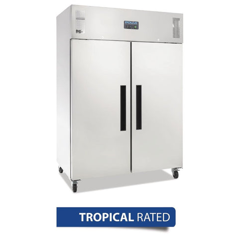 Polar G-Series 2 Door Upright Fridge Stainless Steel 1200Ltr