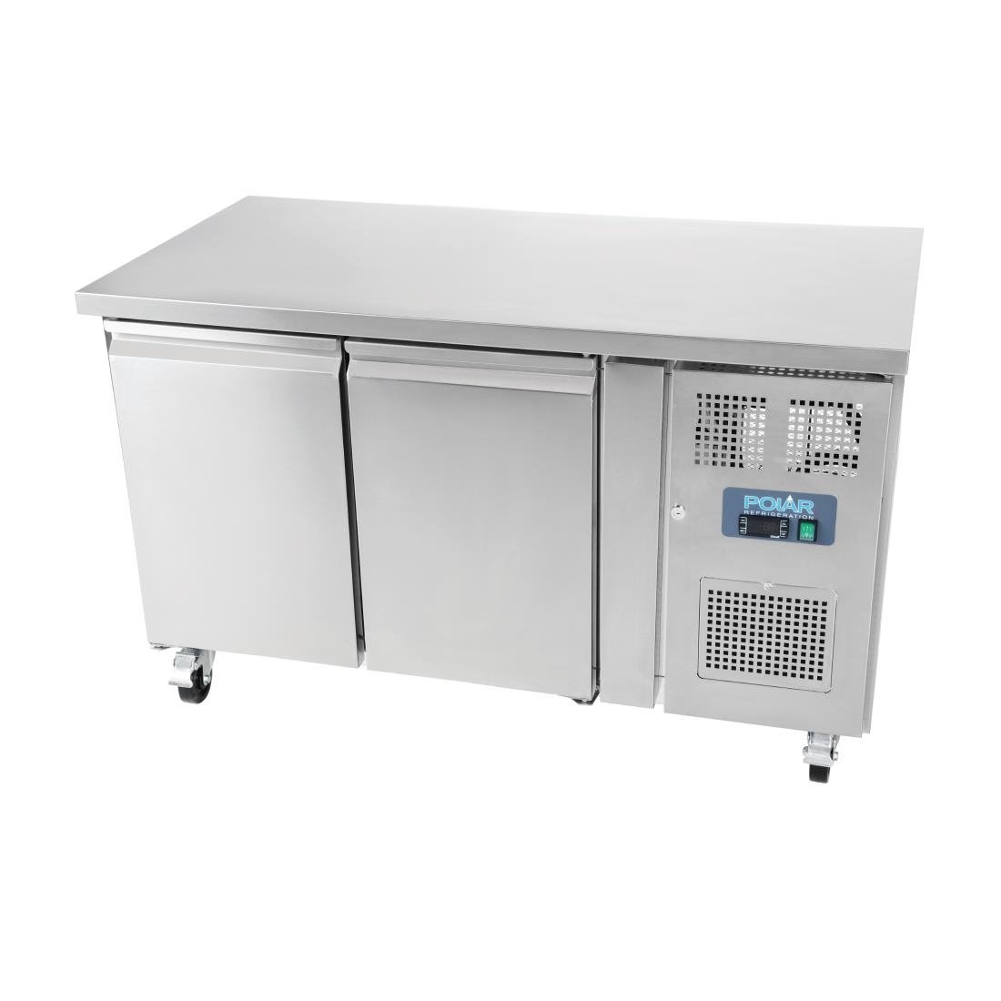 Polar U-Series 2 Door Counter Fridge 282Ltr