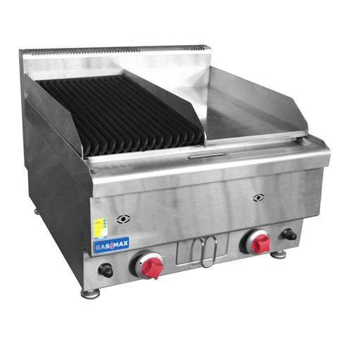 GasMax Gasmax Benchtop Lpg Gas Combo 1/2 Char & 1/2 Griddle JUS-TRGH60LPG