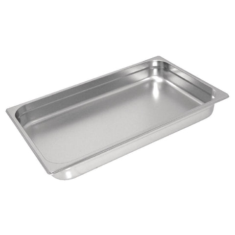 Vogue Heavy Duty Stainless Steel 1/1 Gastronorm Tray 150mm