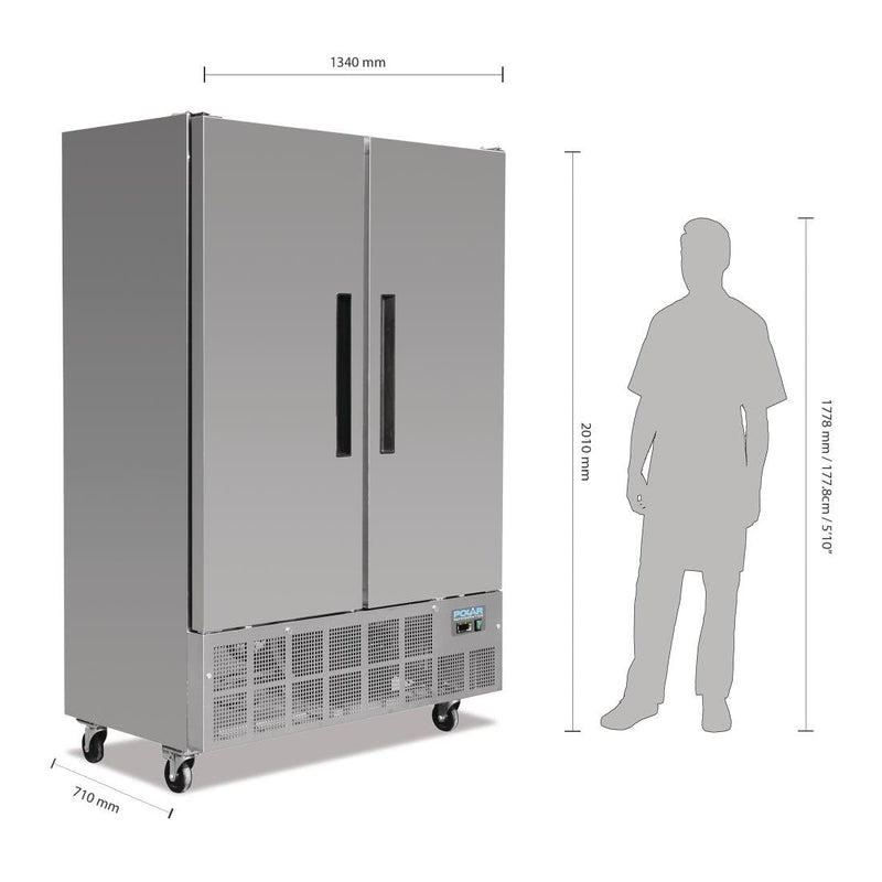 Polar G-Series 2 Door Slimline Freezer 960Ltr