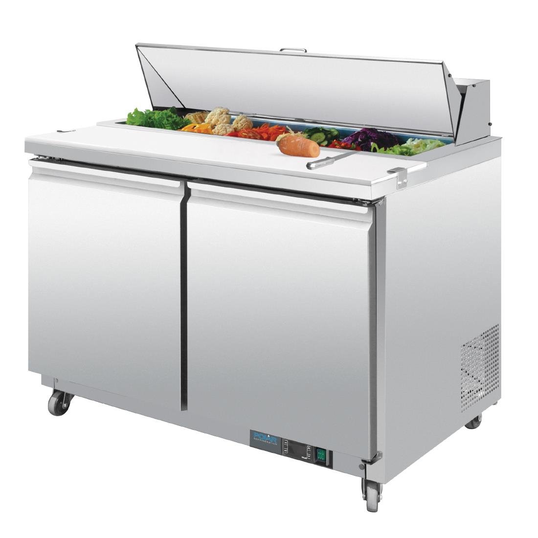 Polar U-Series 2 Door Prep Counter Fridge 405Ltr