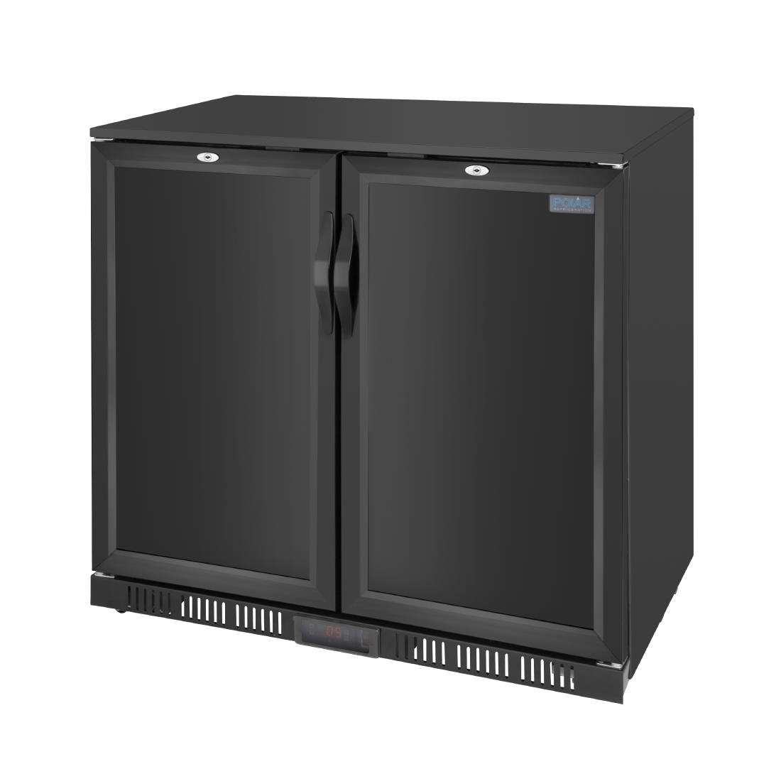 Polar G-series 850mm Double Door Back Bar Cooler Solid Door 198 Ltr