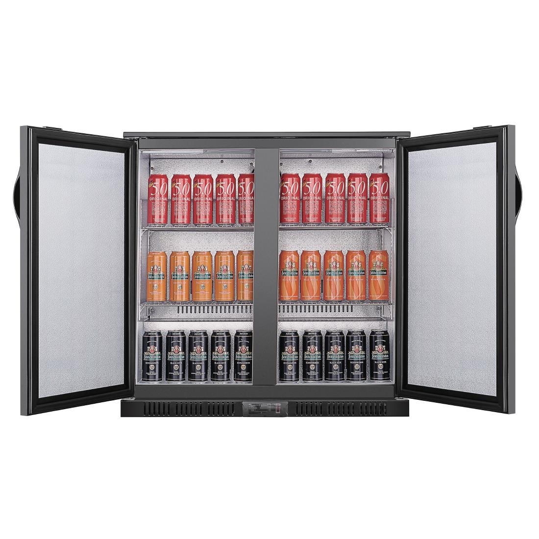 Polar G-series 850mm Double Door Back Bar Cooler Solid Door 198 Ltr